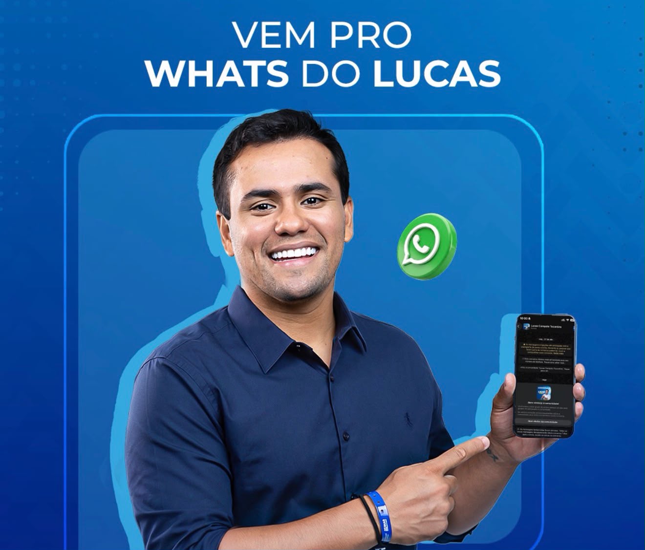 Vem pro WhatsApp do Lucas